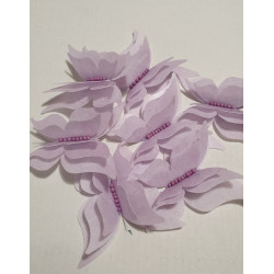 Вафельні метелики фігурні для декору 7 шт бузкові